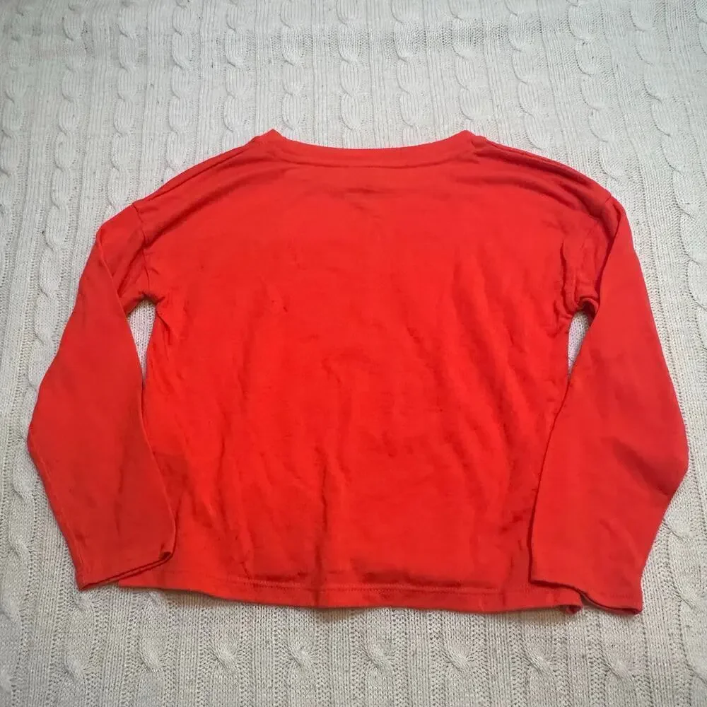 Nike Red Long Sleeve Activewear Shirt sz M (5-6)